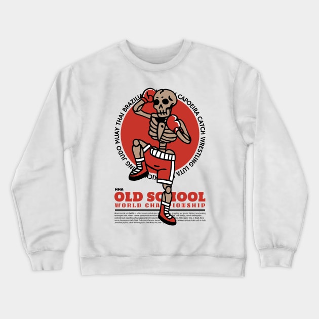 MMA Old School World Championship Crewneck Sweatshirt by KewaleeTee